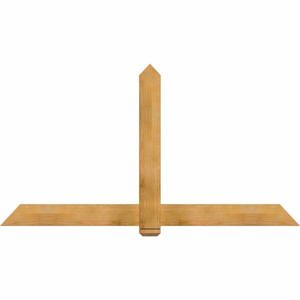 Ekena Millwork Eugene Rough Sawn Timber Gable Bracket, Western Red Cedar, 84"W x 45"H x 2"D x 6"F, 13/12 Pitch GBW084X45X0206EUG00RWR - main